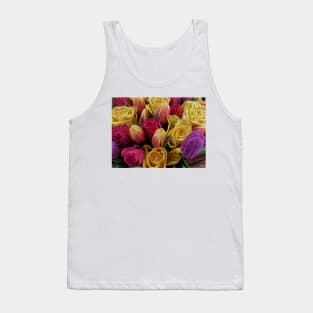 mixed flowers of bright colours in this glowing bouquet Tank Top